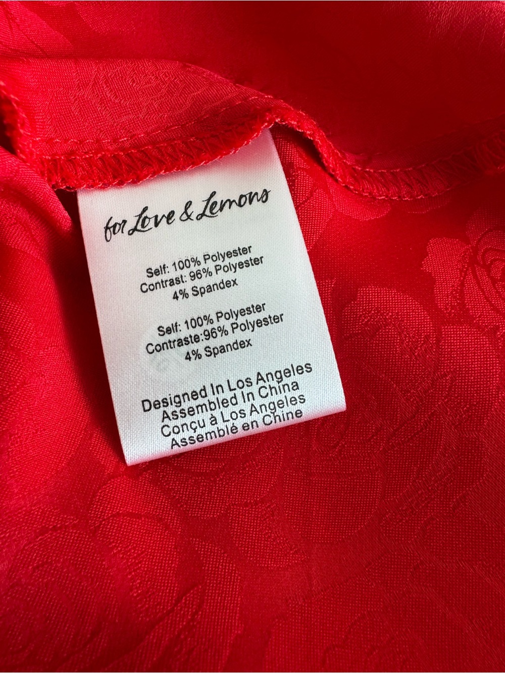 For Love & Lemons Red Claudia Mini Dress - Picture 9 of 14
